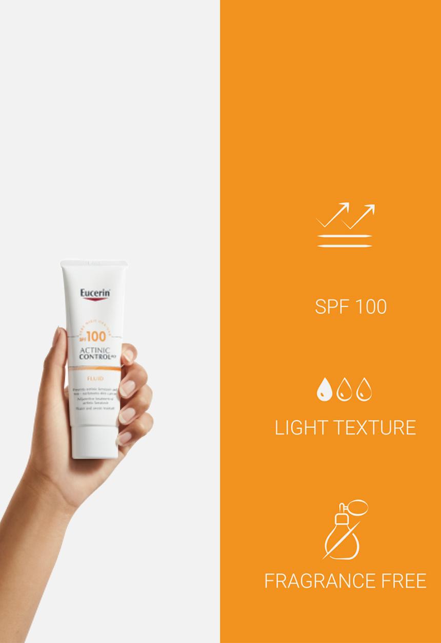 Eucerin - MD Actinic Control Fluid Body Sunscreen, SPF100, 80ml
