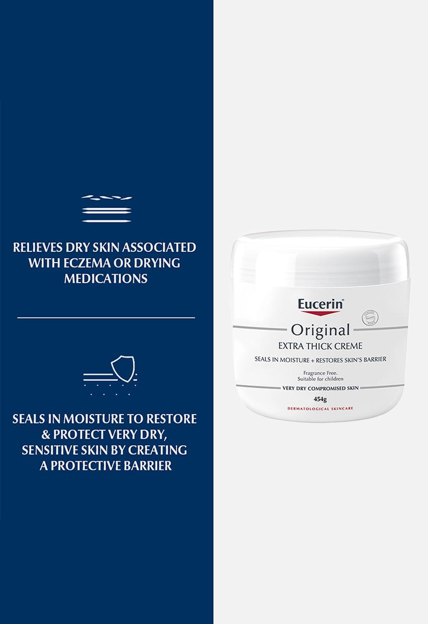 Eucerin - Original Extra Thick Body Cream, for Very Dry Compromised Skin, 454g
