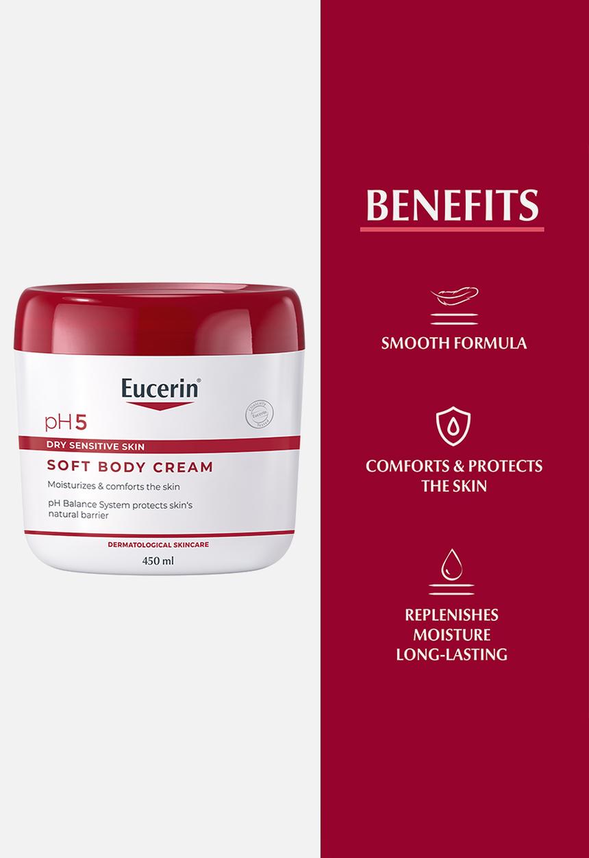 Eucerin - PH5 Soft Body Cream, for Dry & Sensitive Skin, 450ml