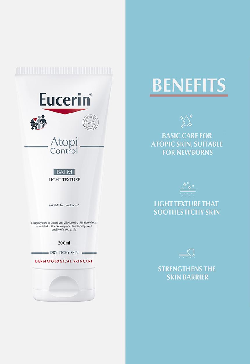 Eucerin - AtopiControl Light Texture Body Balm, for Atopic Skin, 200ml