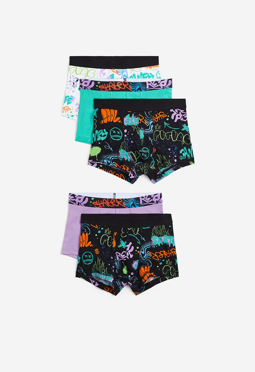 H&M - 5-Pack boxer shorts - turquoise patterned