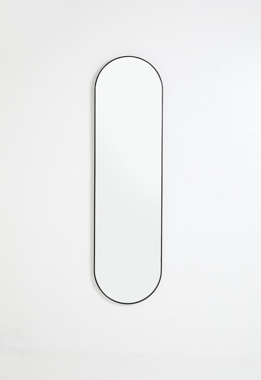 Sixth Floor - Aluminum Framed Full length Pill Mirror - Black