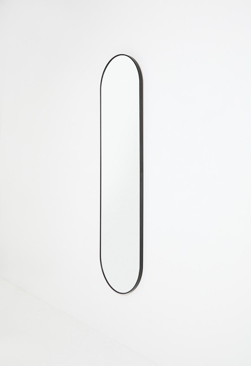 Sixth Floor - Aluminum Framed Full length Pill Mirror - Black