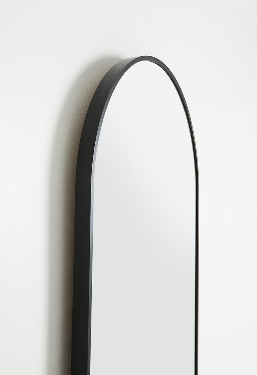 Sixth Floor - Aluminum Framed Full length Pill Mirror - Black