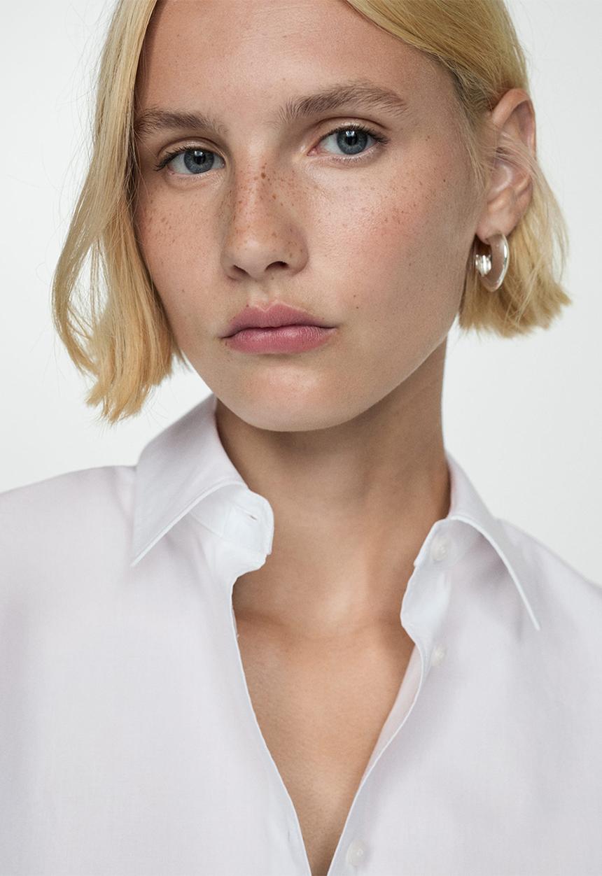 MANGO - Shirt Regu - Natural