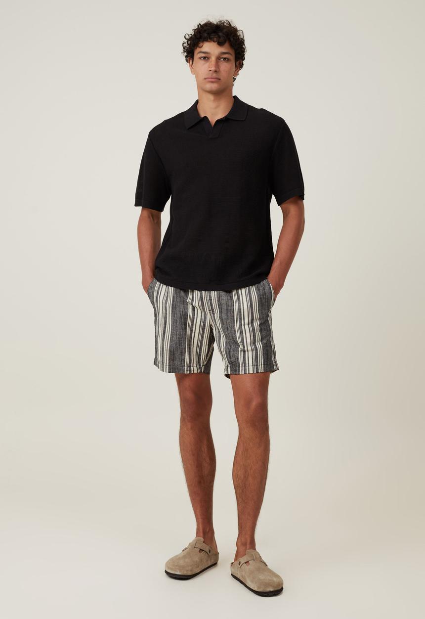 Cotton On - Resort short sleeve polo - jet black