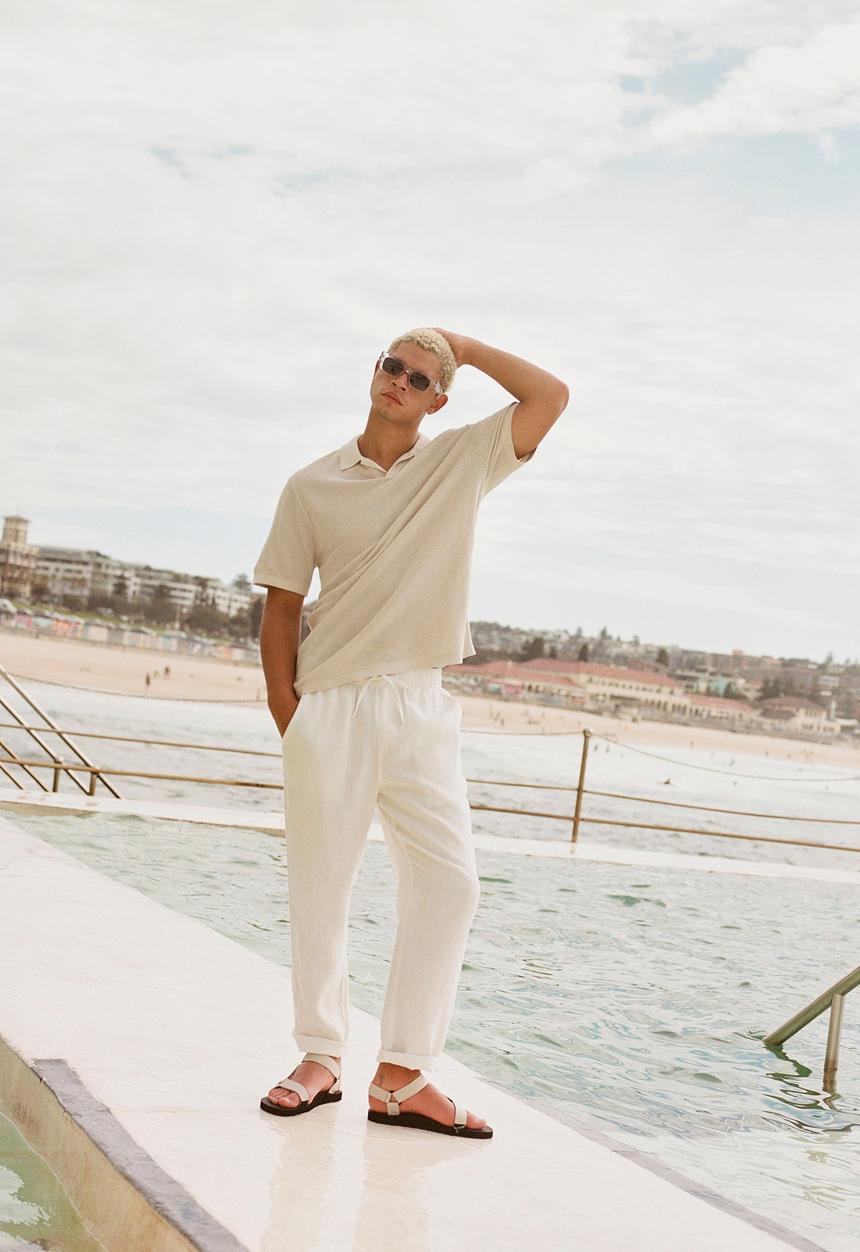 Cotton On - Resort short sleeve polo - bone