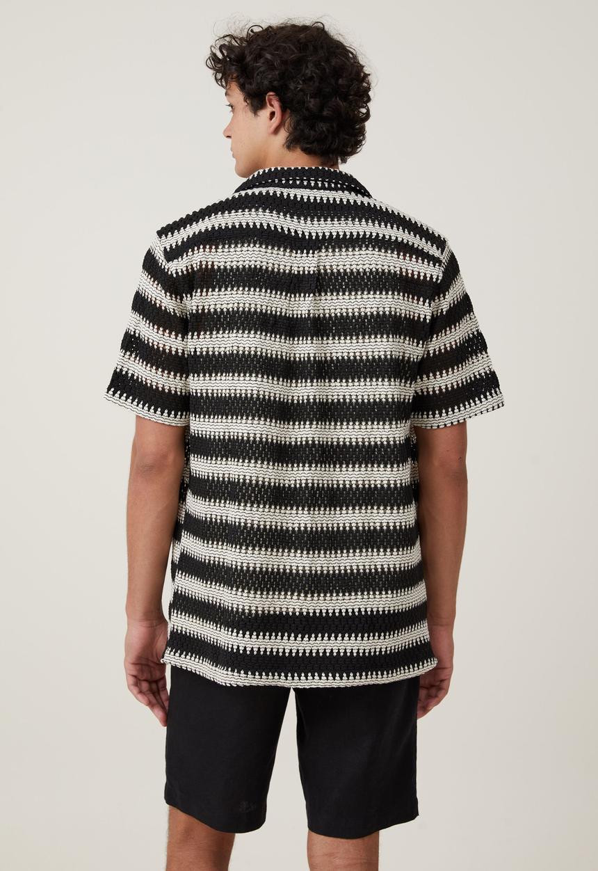 Cotton On - Linen pleat short - black 