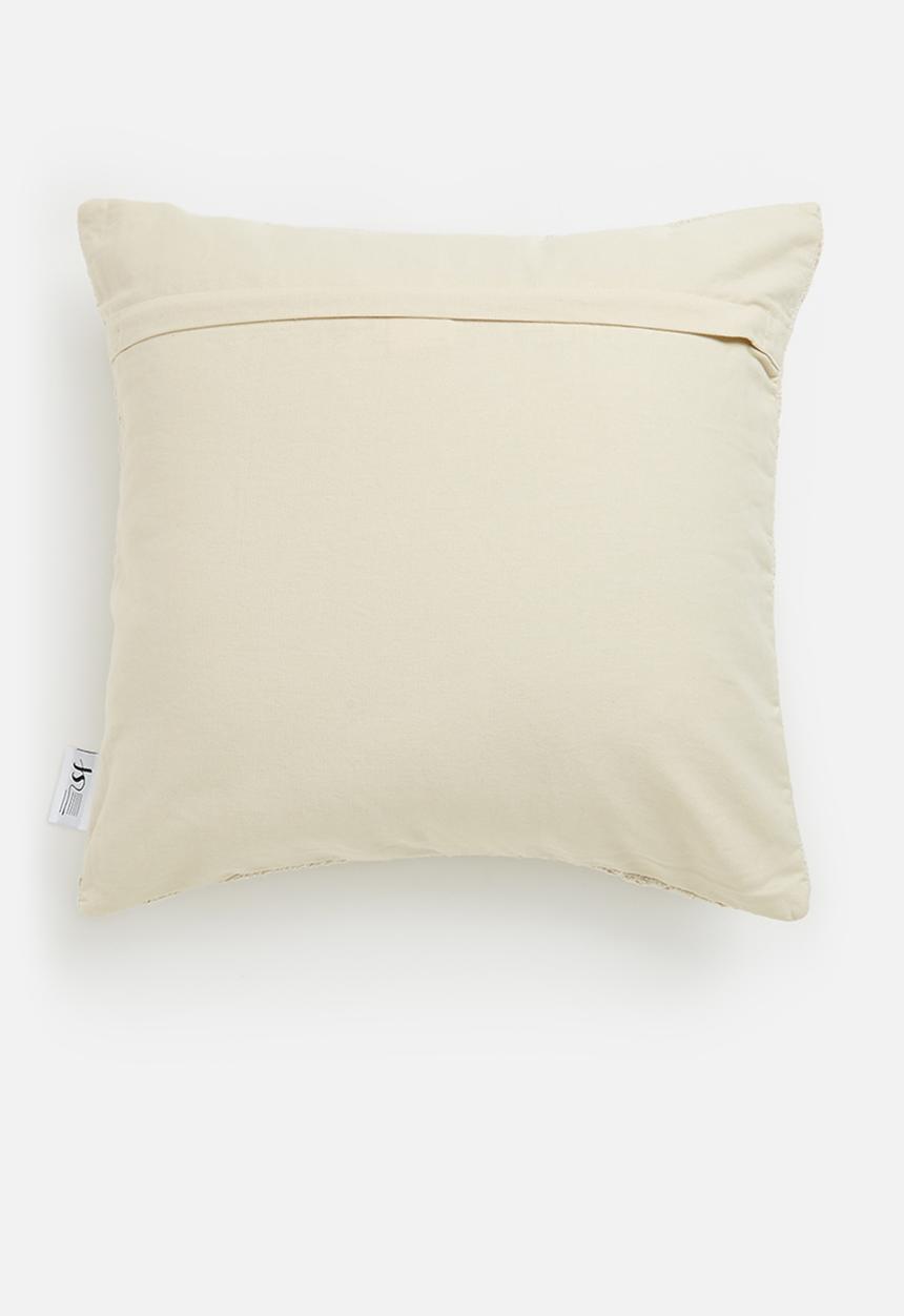 Sixth Floor - Vintage embroidery cushion cover - Natural