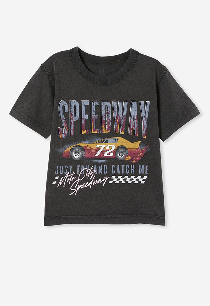 Cotton On - Jonny short sleeve graphic print tee - phantom/speedway 72