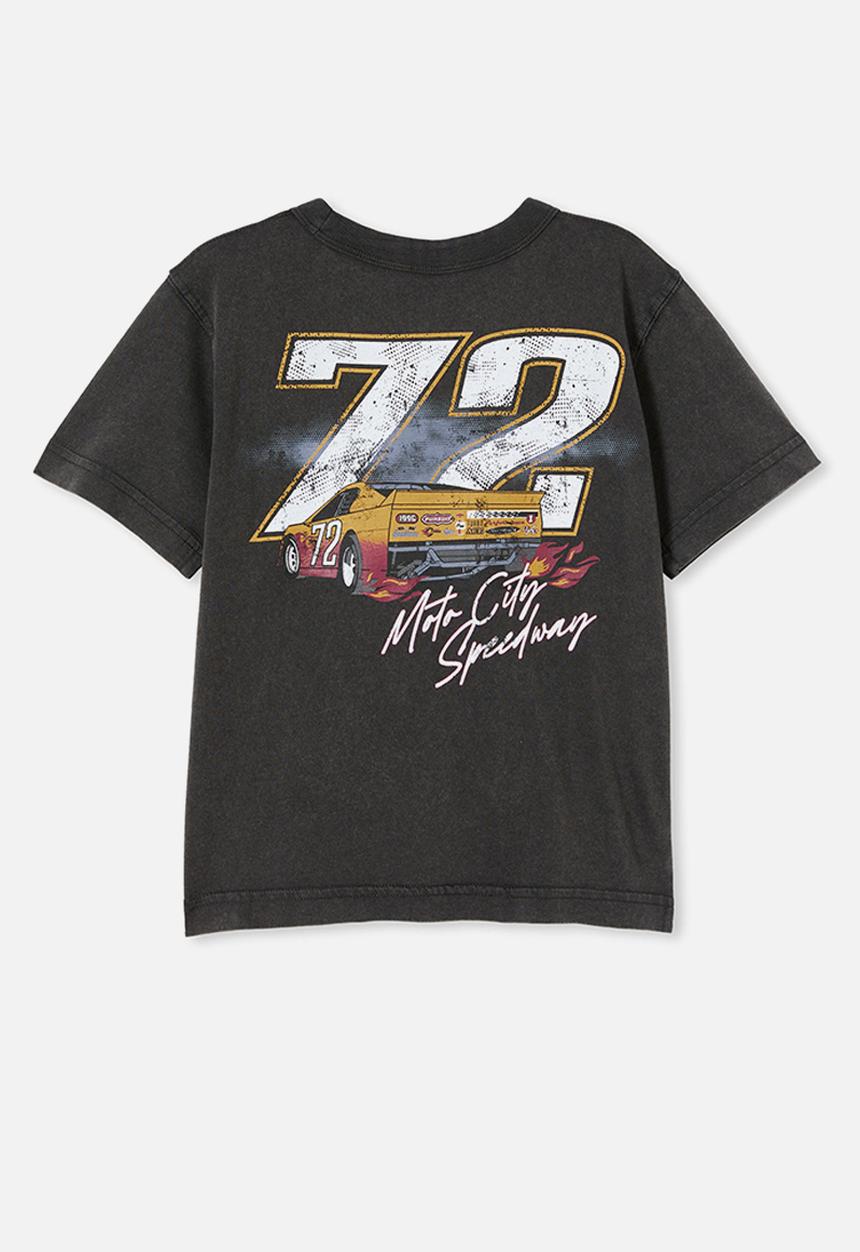Cotton On - Jonny short sleeve graphic print tee - phantom/speedway 72