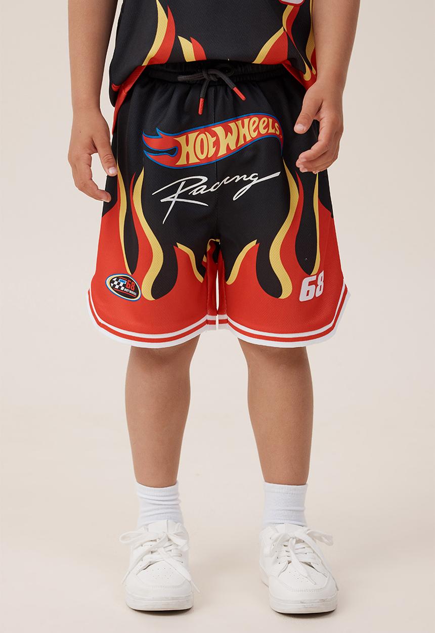 Cotton On - Hot wheels basketball short - black