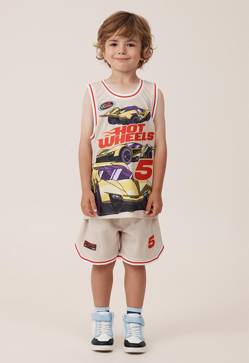 Cotton On - Hot wheels basketball short - stone