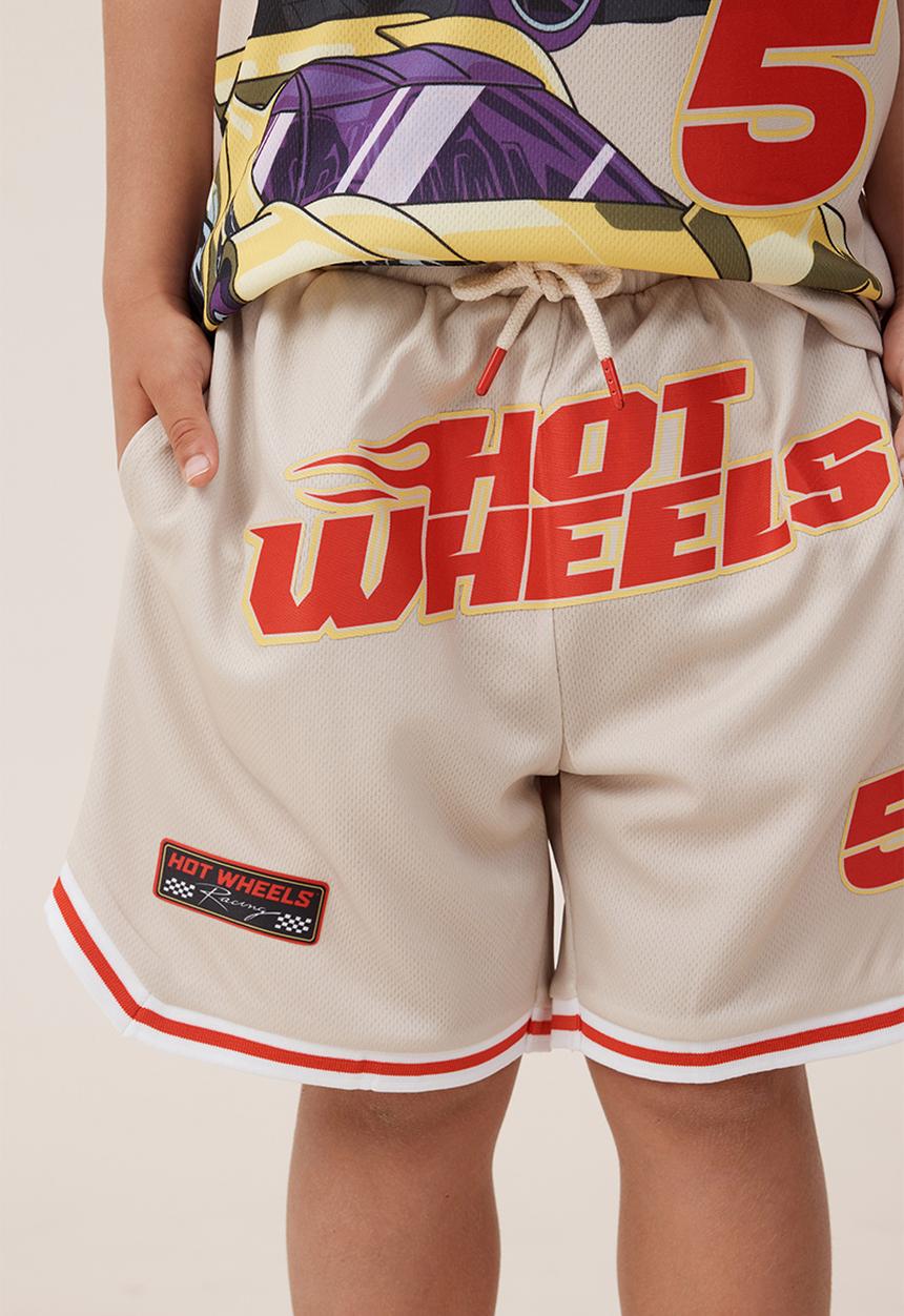 Cotton On - Hot wheels basketball short - stone