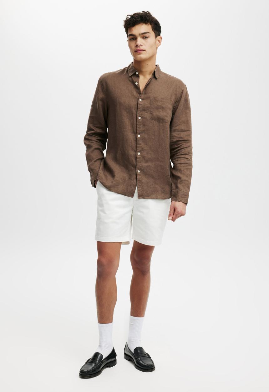Cotton On - Straight chino short - white