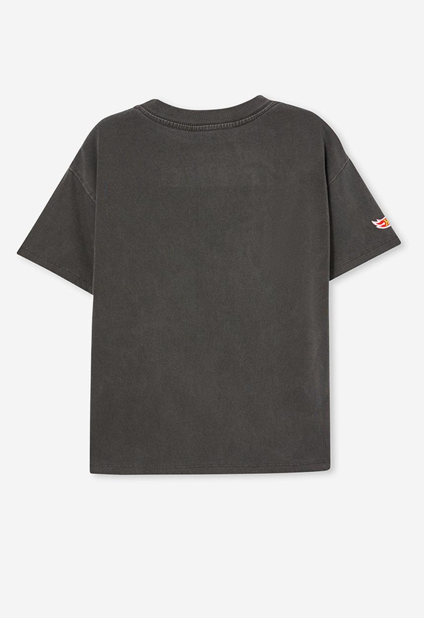 Cotton On - Hot Wheels drop shoulder short sleeve tee - phantom wash 