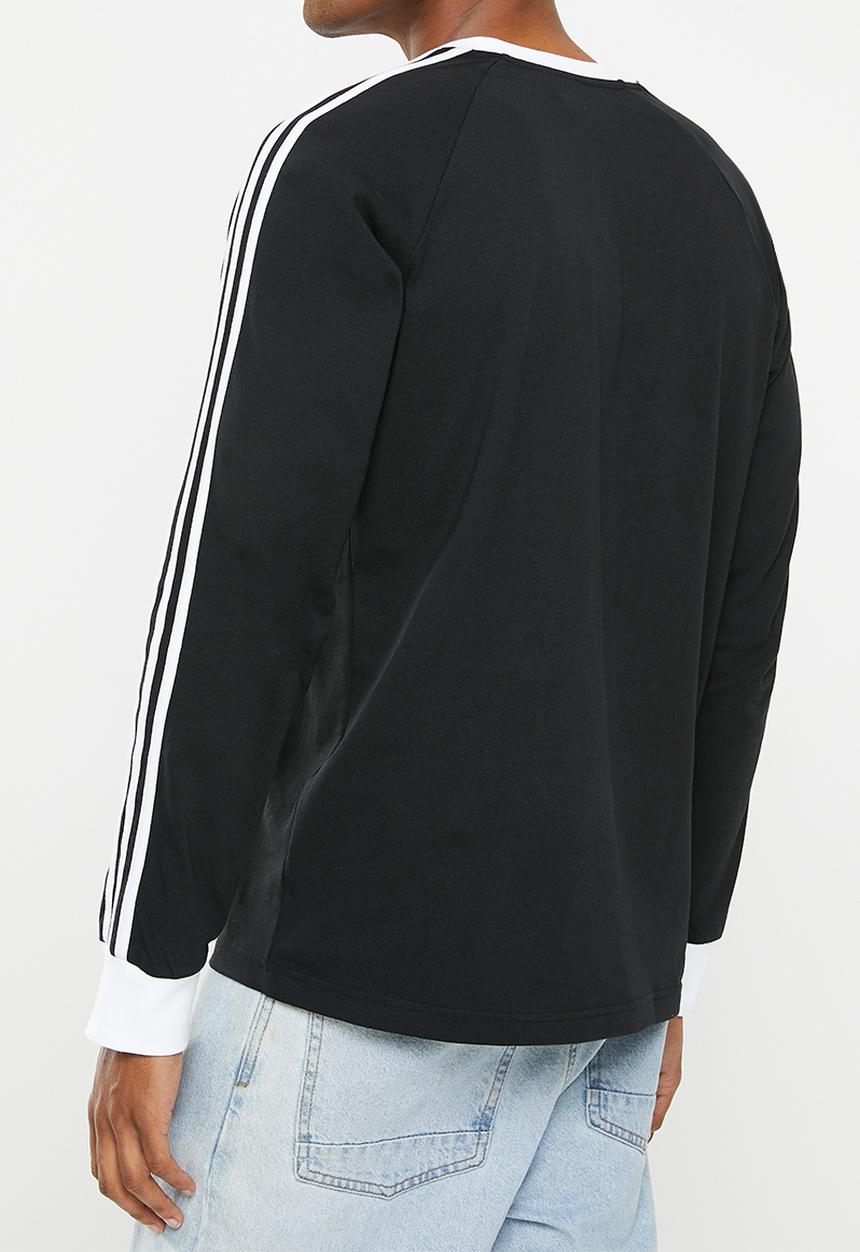 adidas Originals - 3 stripe LS tee - black