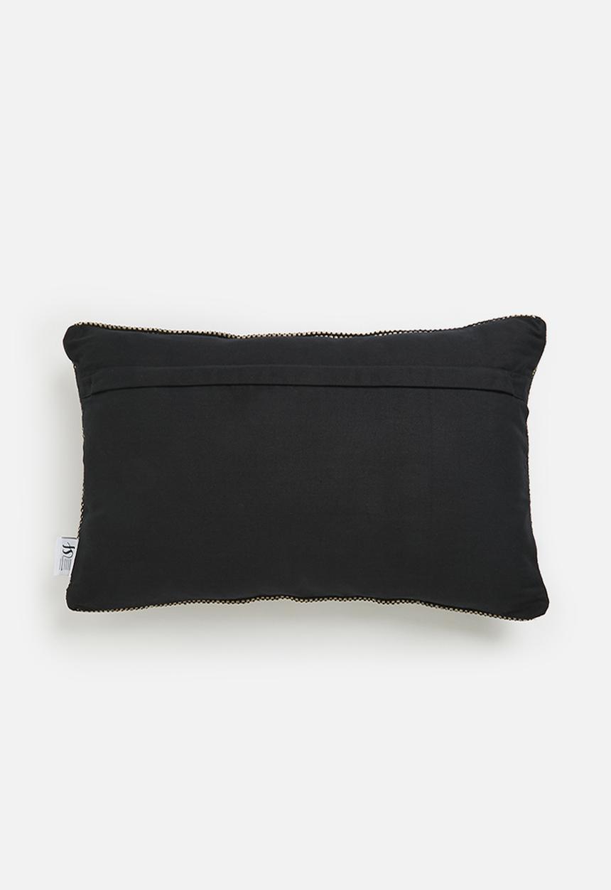 Sixth Floor - Dru woven cushion cover 40x60 - Black