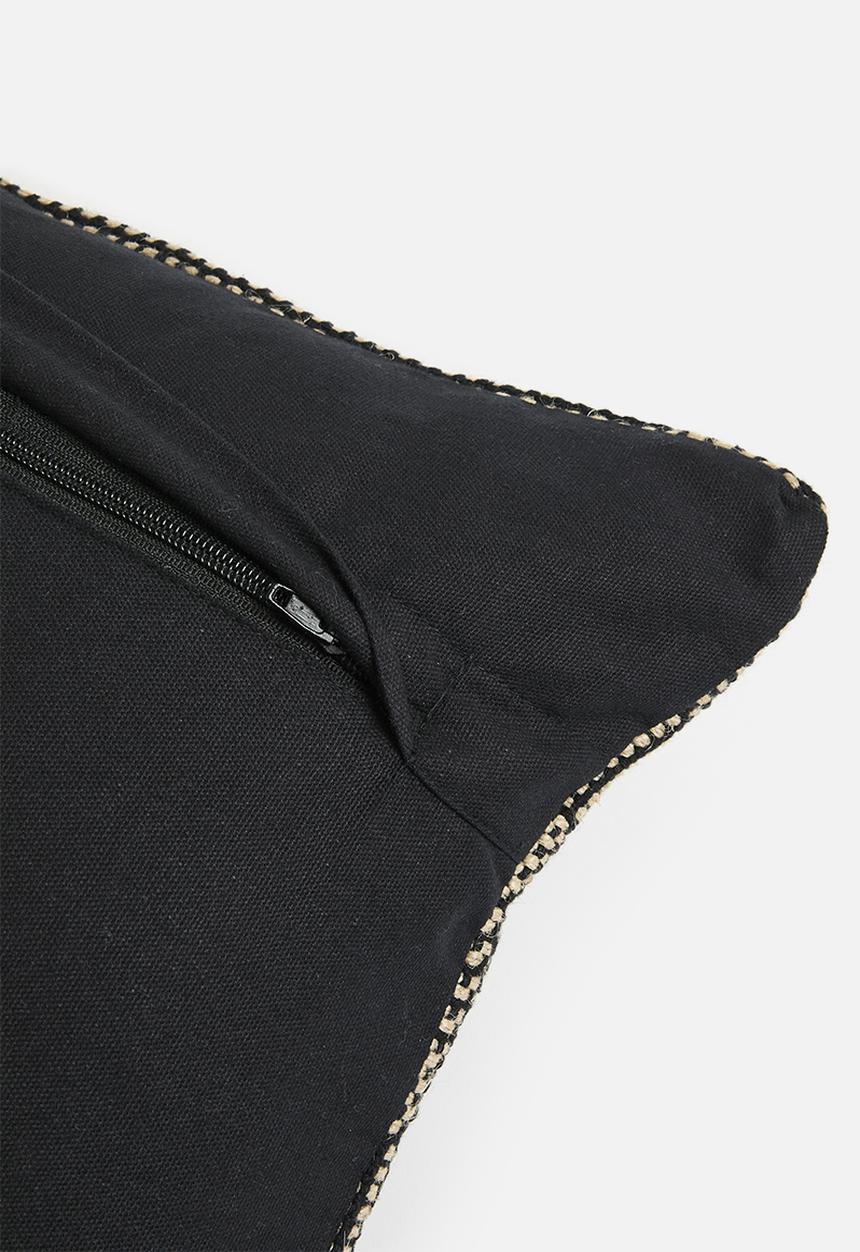 Sixth Floor - Dru woven cushion cover 40x60 - Black