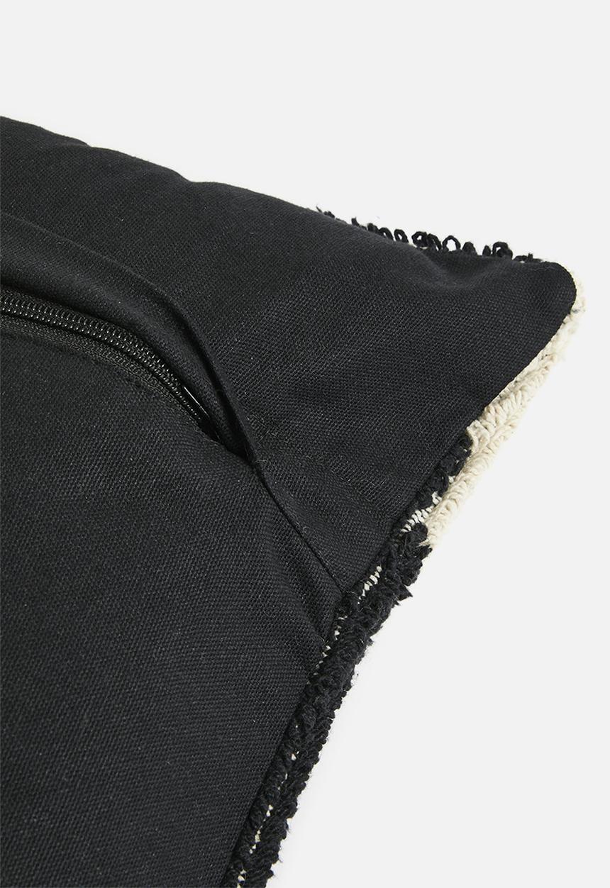Sixth Floor - Swirl tufted cushion cover - black & neutral
