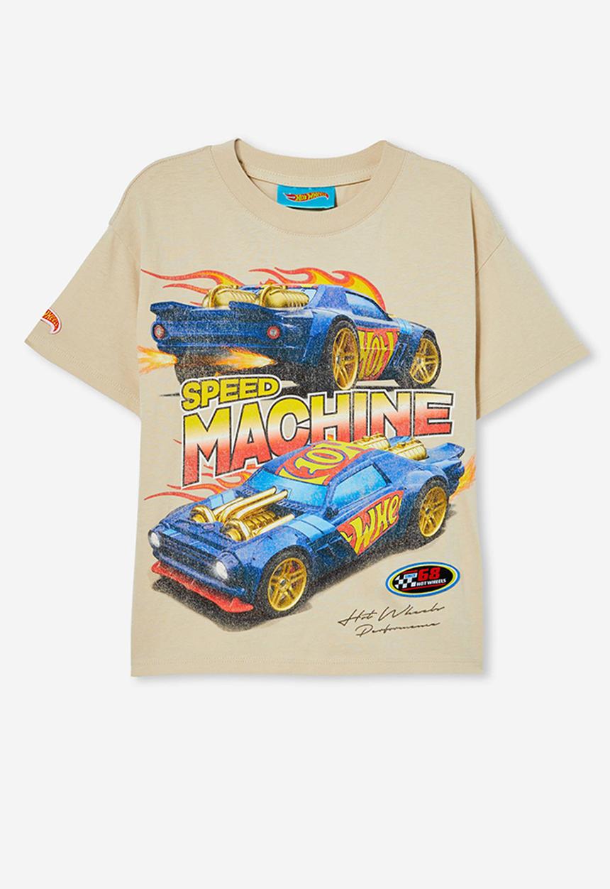 Cotton On - Hot Wheels drop shoulder short sleeve tee - rainy dayne