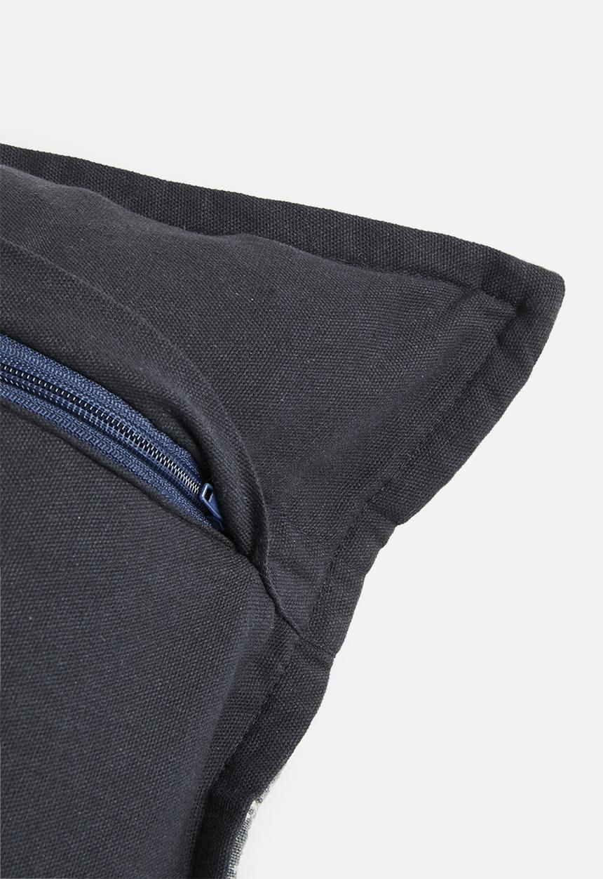 Sixth Floor - Tie dye woven cushion - Navy