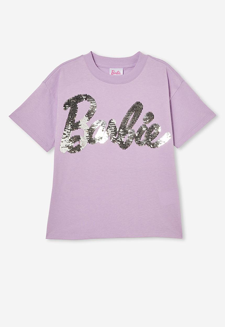 Cotton On - Barbie drop shoulder short sleeve tee - lilac
