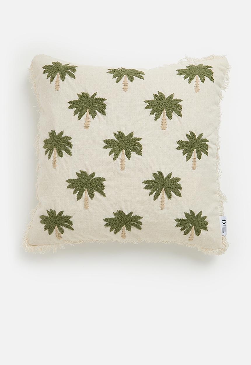 Sixth Floor - Palm woven cushion cover - natural