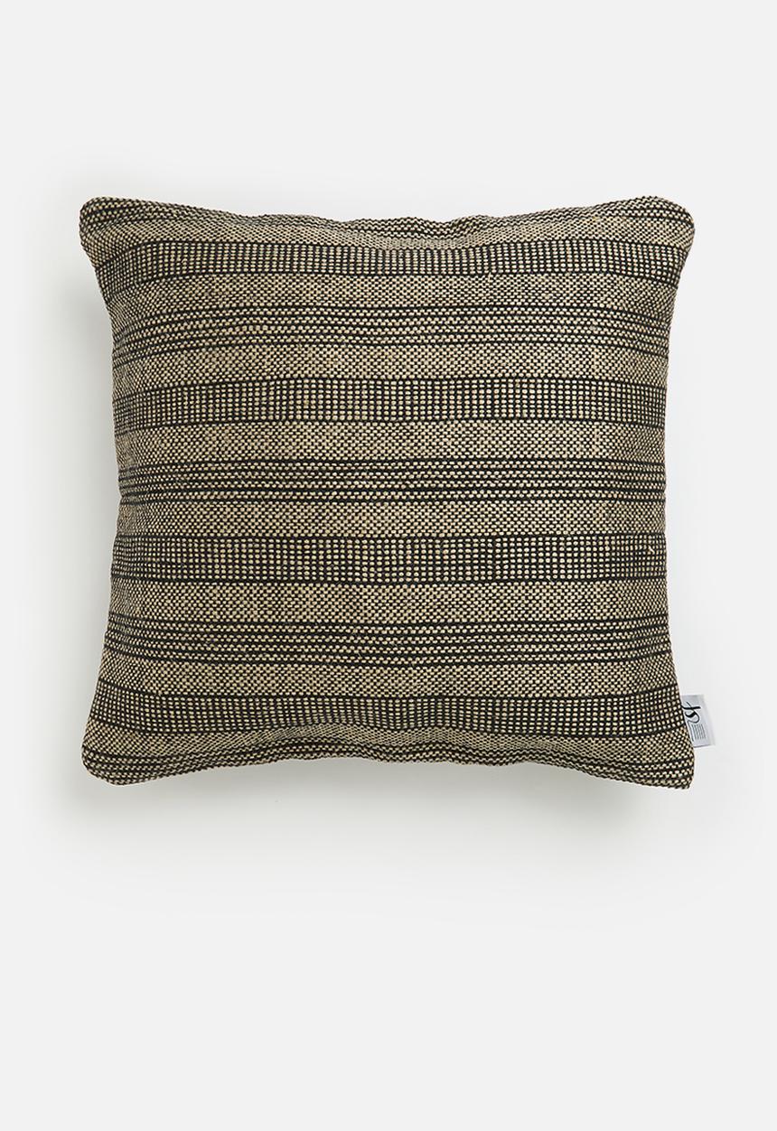 Sixth Floor - Dru woven cushion cover 60x60 - black