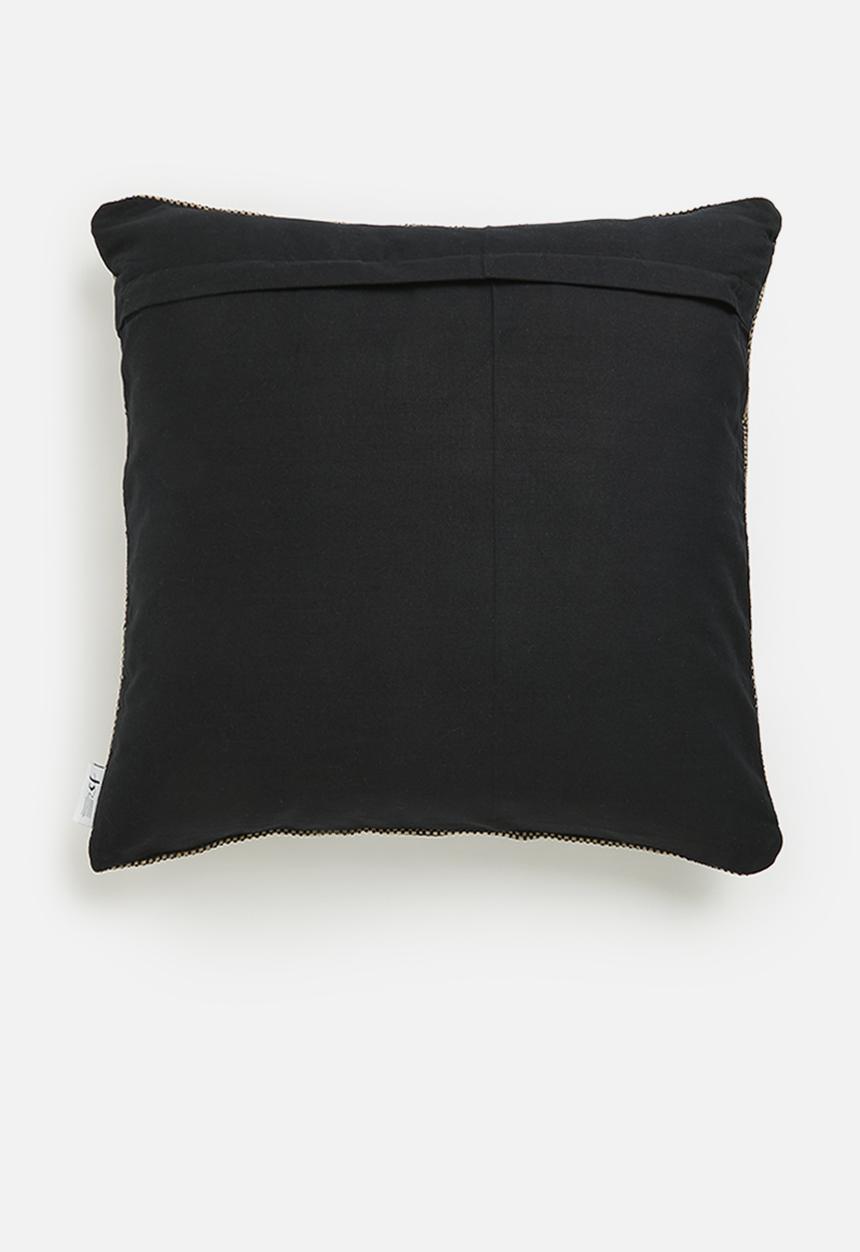 Sixth Floor - Dru woven cushion cover 60x60 - black
