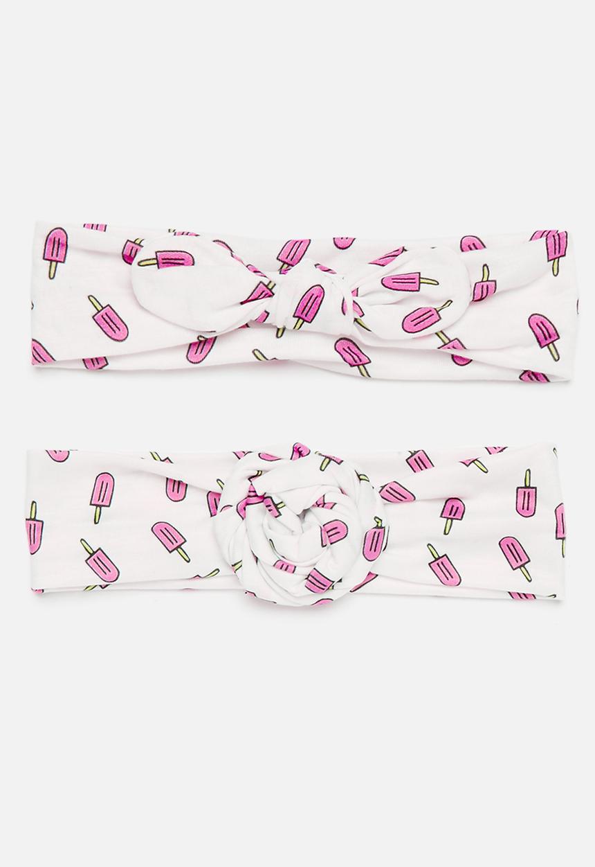 Pop Candy - 2 Pack printed knotted headbands - multi