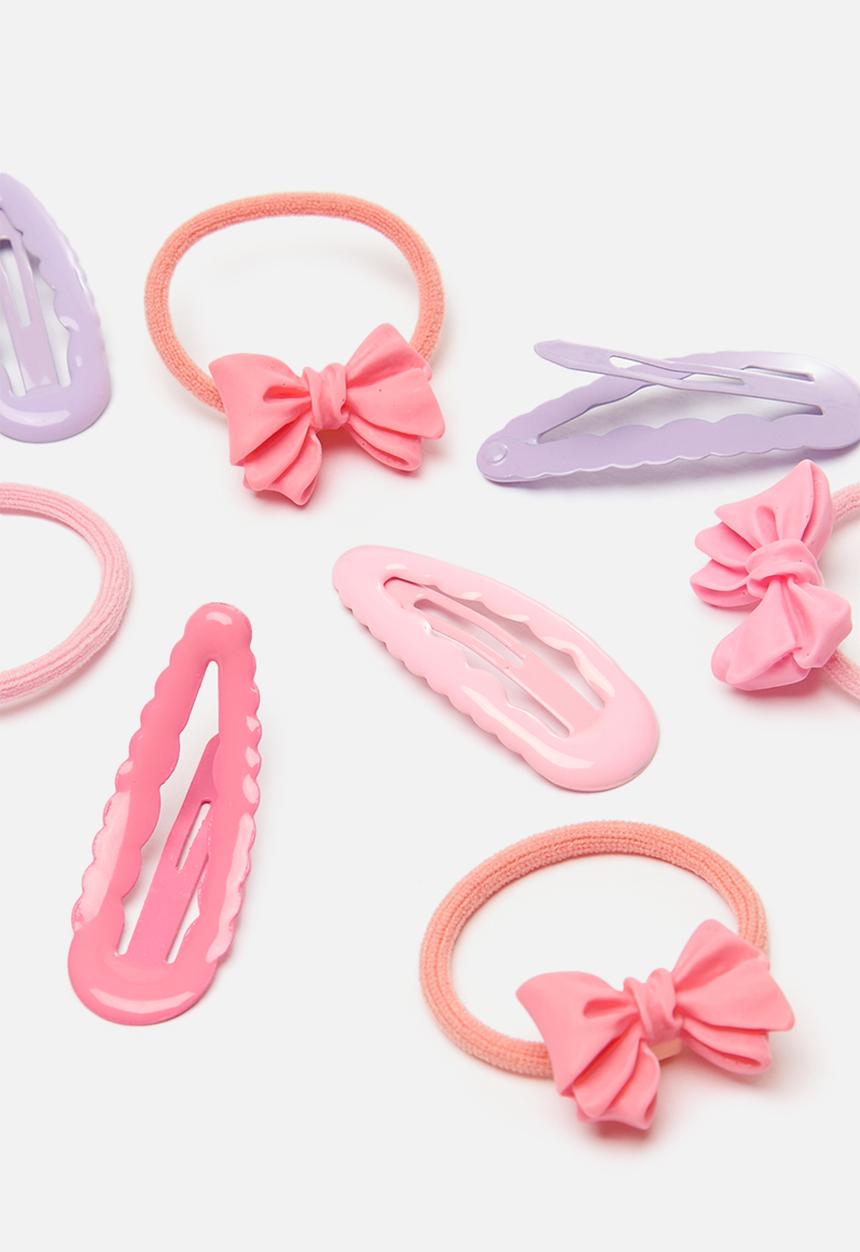 Pop Candy - 12 Piece hair clip and hair band set - multi
