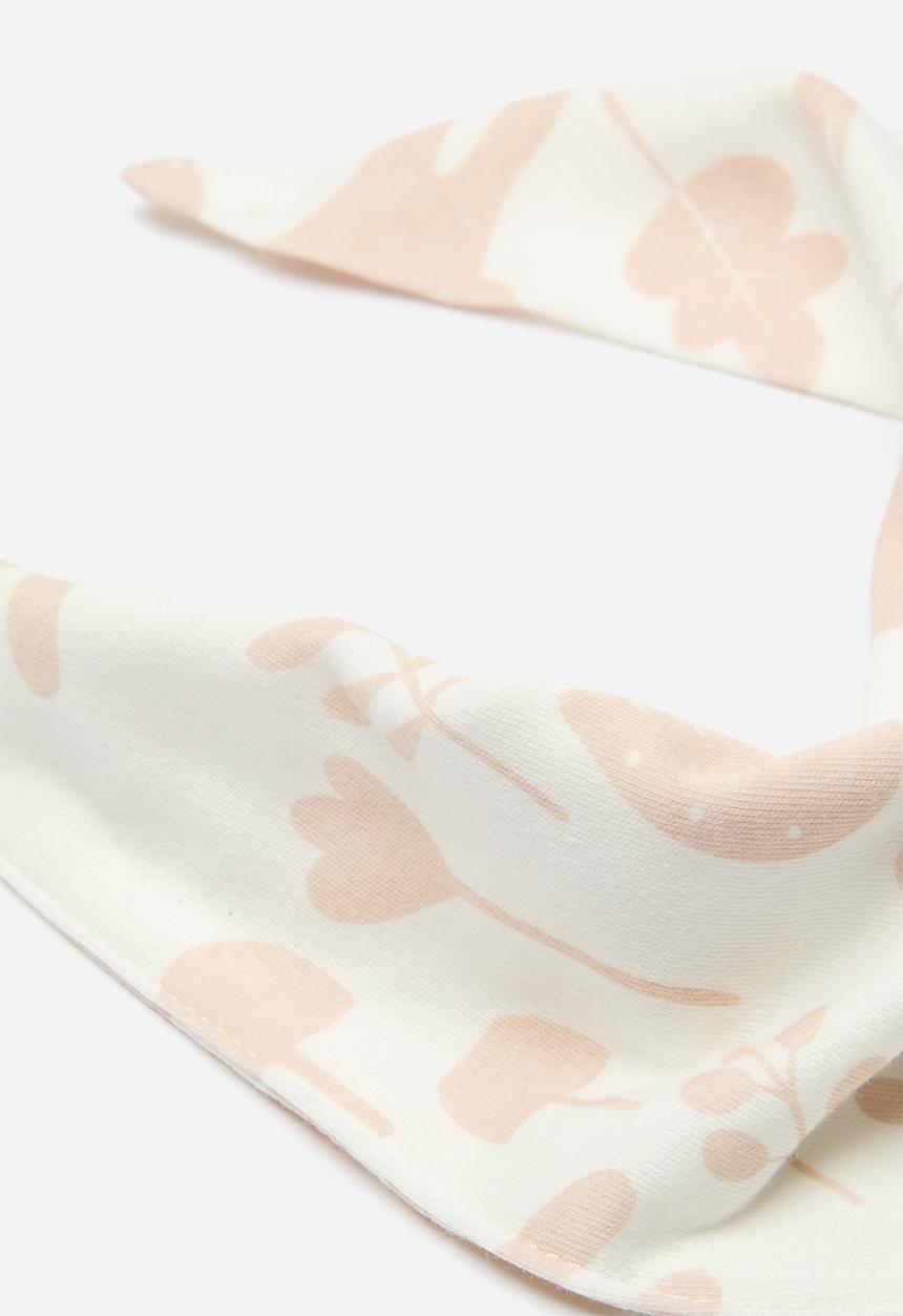 Pop Candy - 2 Pack printed bibs - coral orange & white