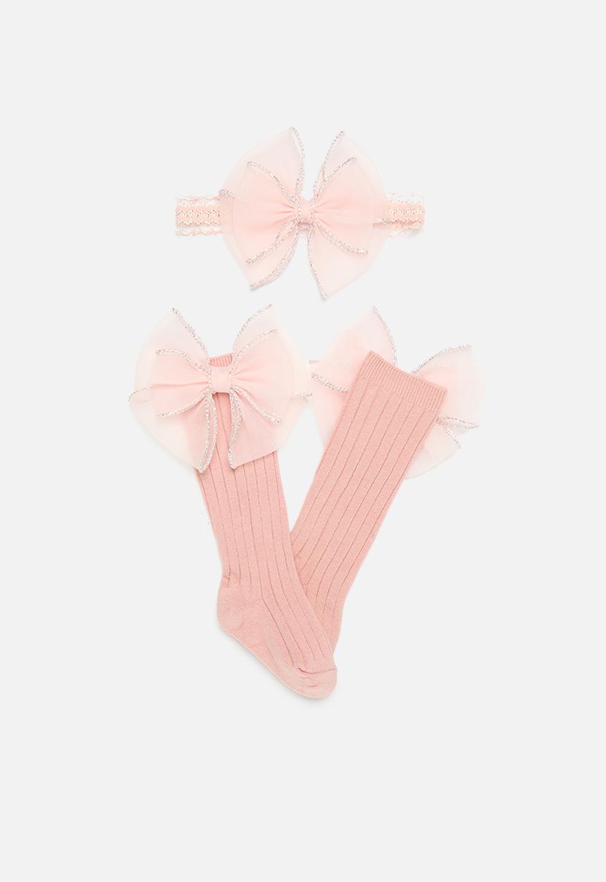 Pop Candy - Coquette headband and socks set - pink