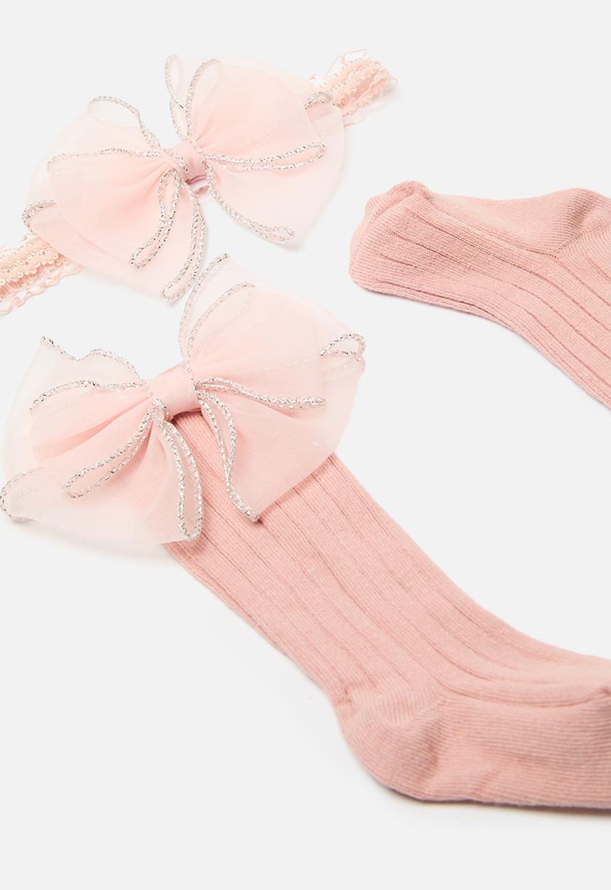 Pop Candy - Coquette headband and socks set - pink