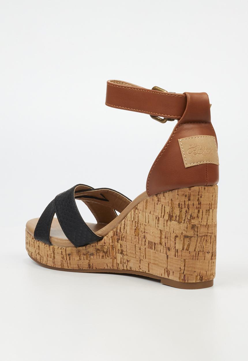 Miss Black - Bordo 1 wedge - black
