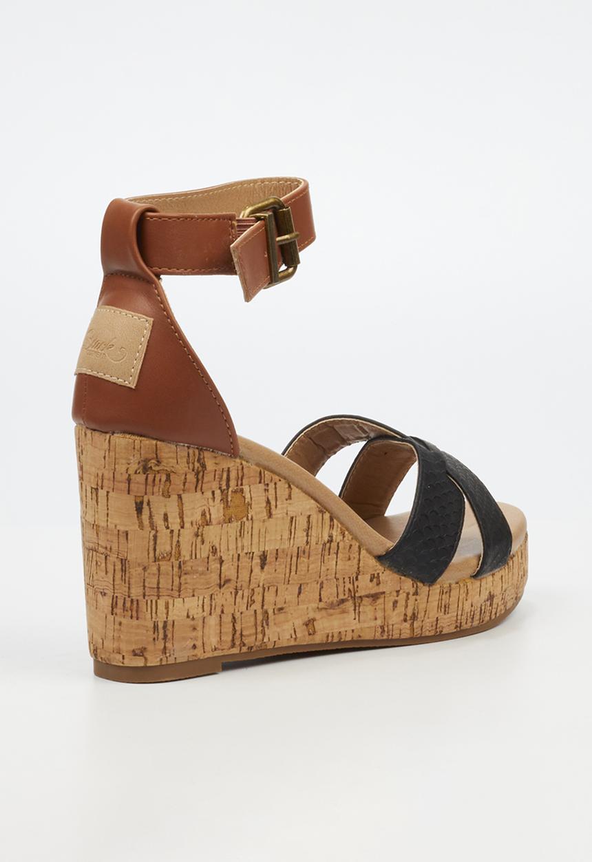 Miss Black - Bordo 1 wedge - black