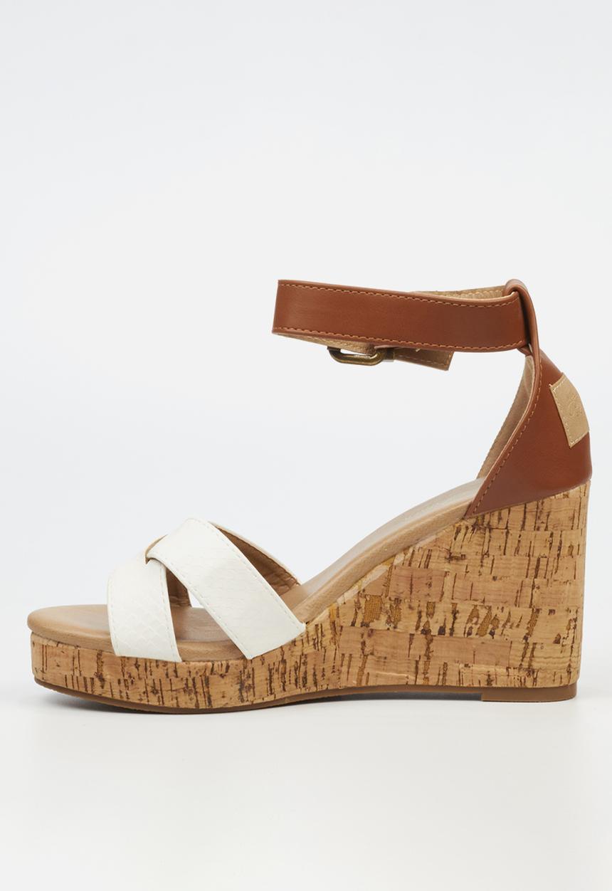 Miss Black - Bordo 1 wedge - white