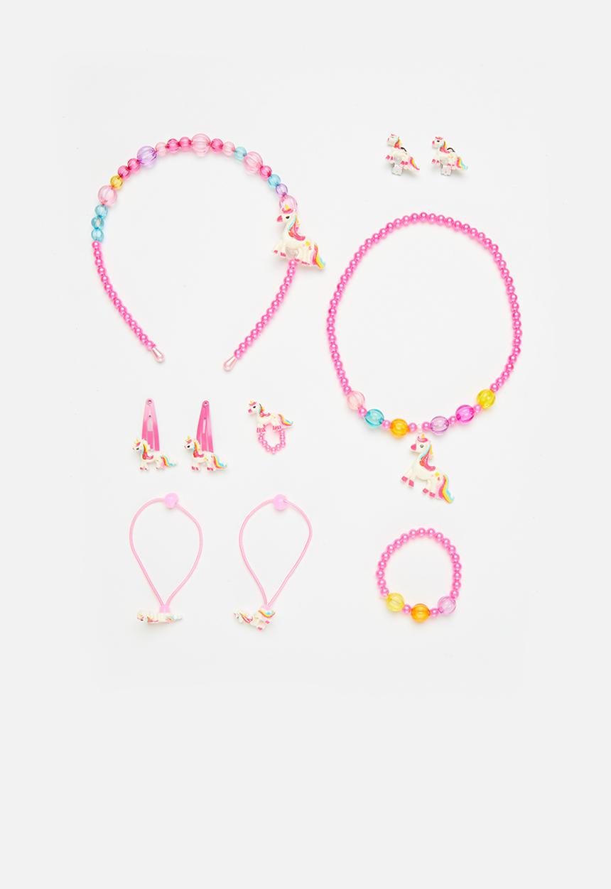 Pop Candy - 6 Piece necklace and headband set - multi