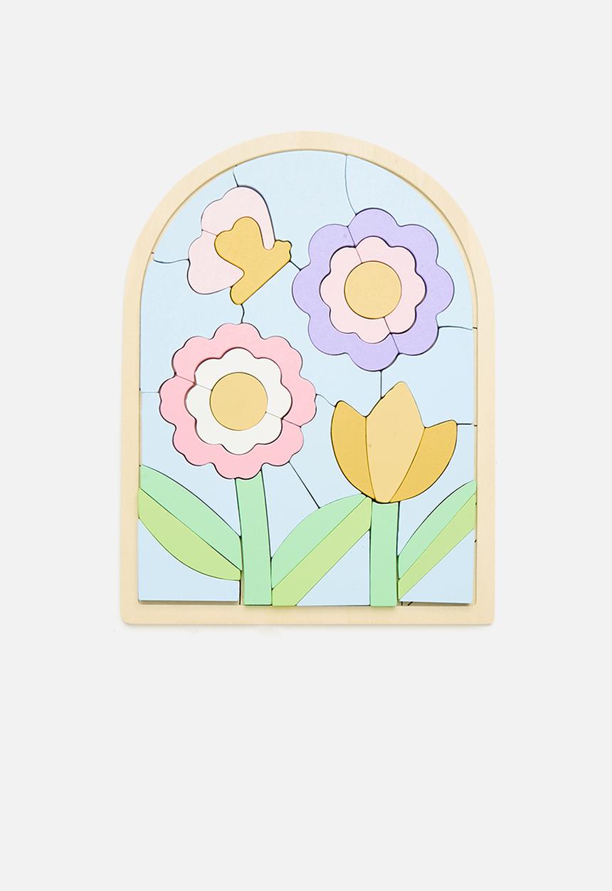 Pop Candy - Wooden flower jigsaw puzzle - multi