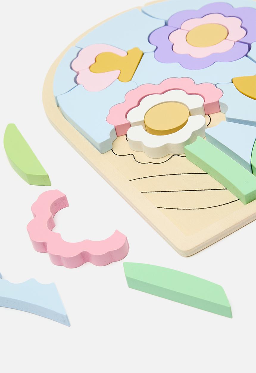 Pop Candy - Wooden flower jigsaw puzzle - multi