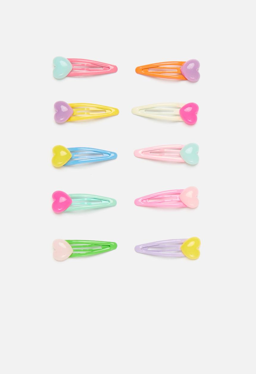 Pop Candy - 10 Piece hair clip set - multi