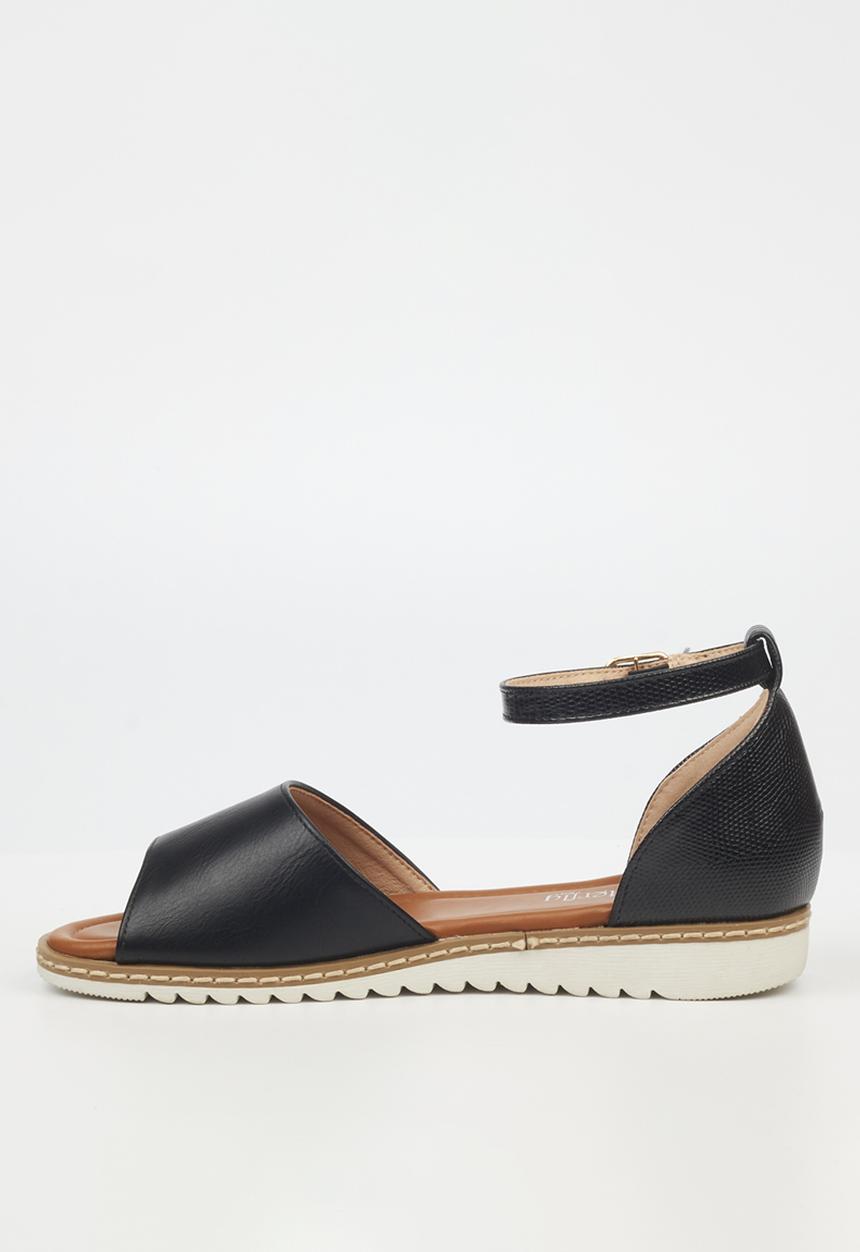 Butterfly Feet - Walnut 2 ankle strap - black
