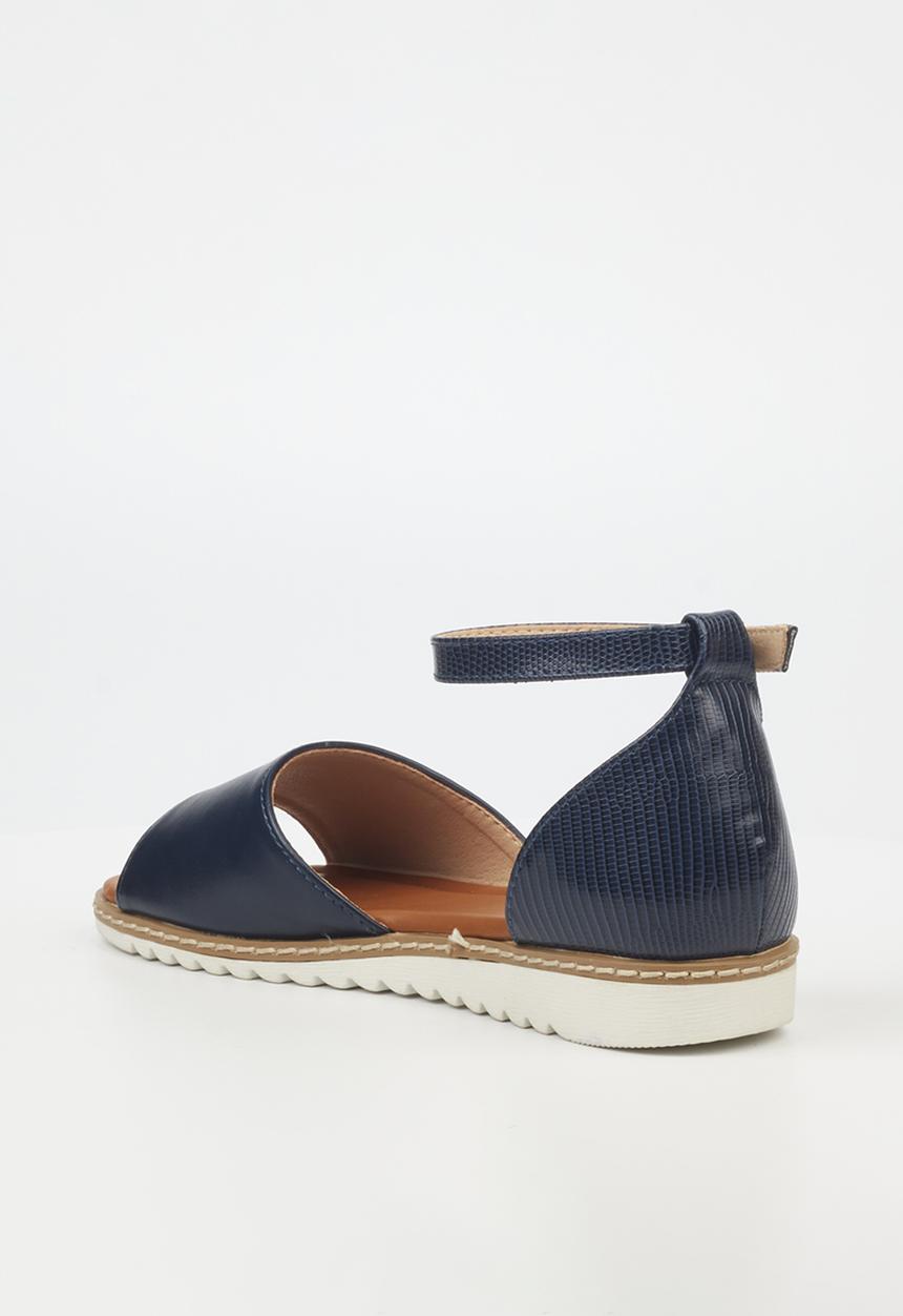 Butterfly Feet - Walnut 2 ankle strap - navy