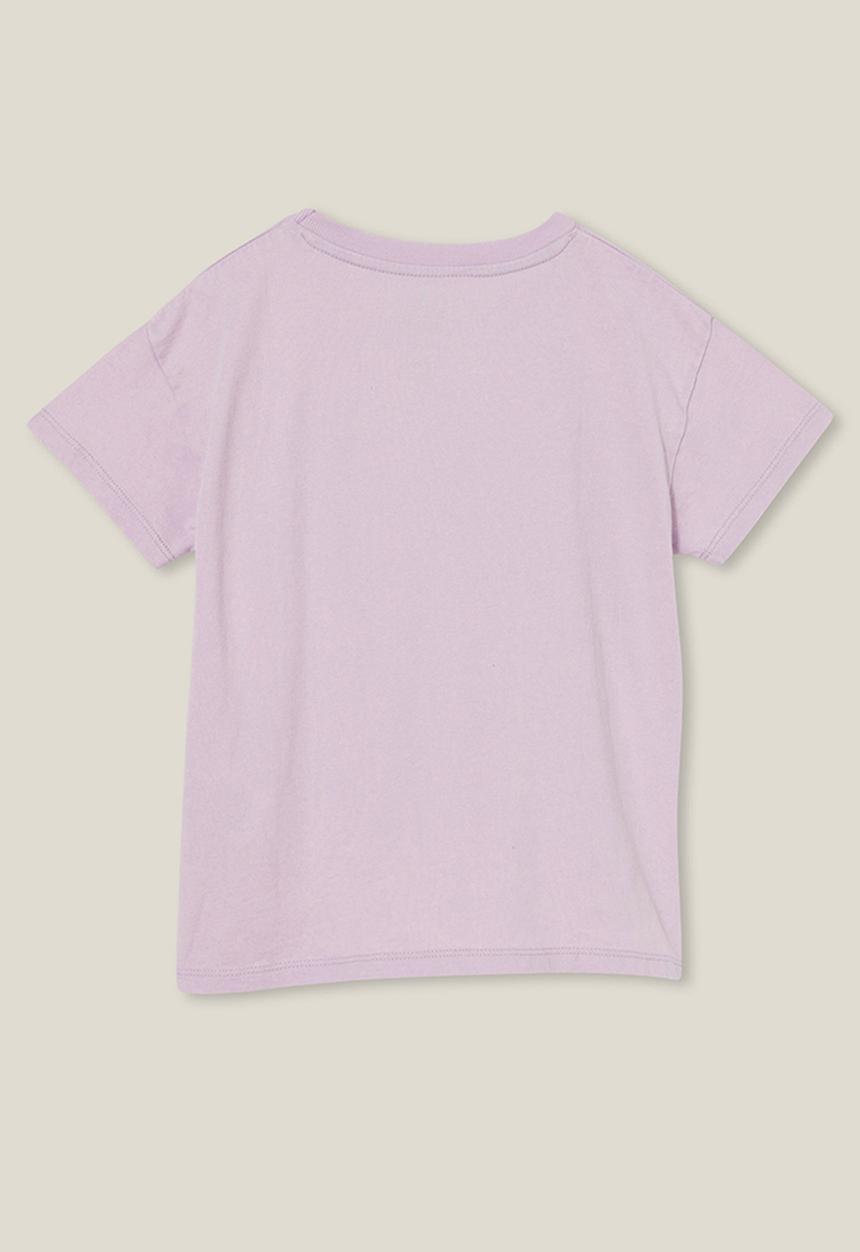 Cotton On - Poppy short sleeve graphic print tee - lilac drop/snow wash