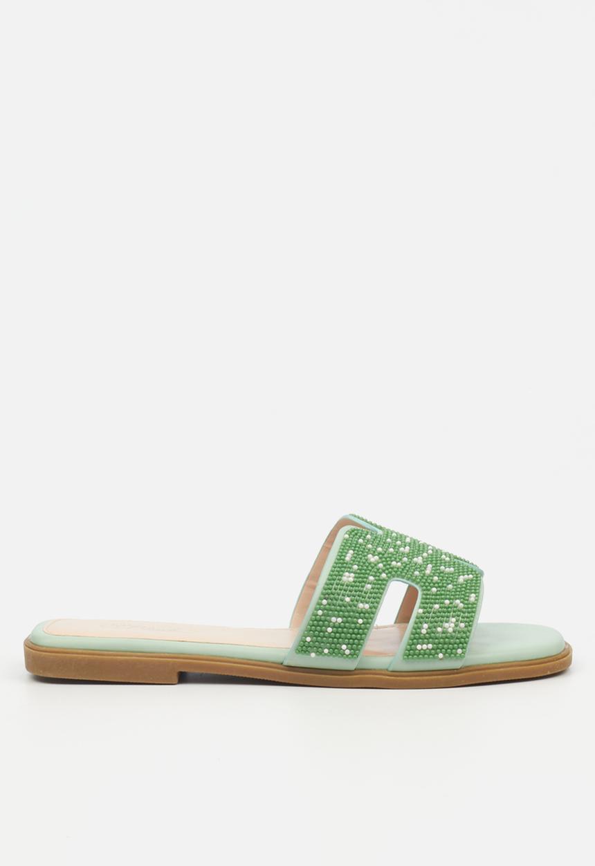 Miss Black - Syrup 3 slip-on - green