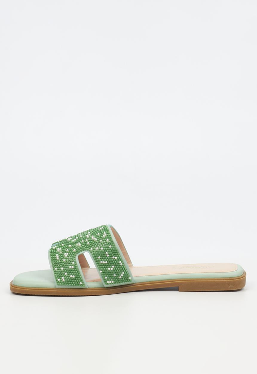 Miss Black - Syrup 3 slip-on - green