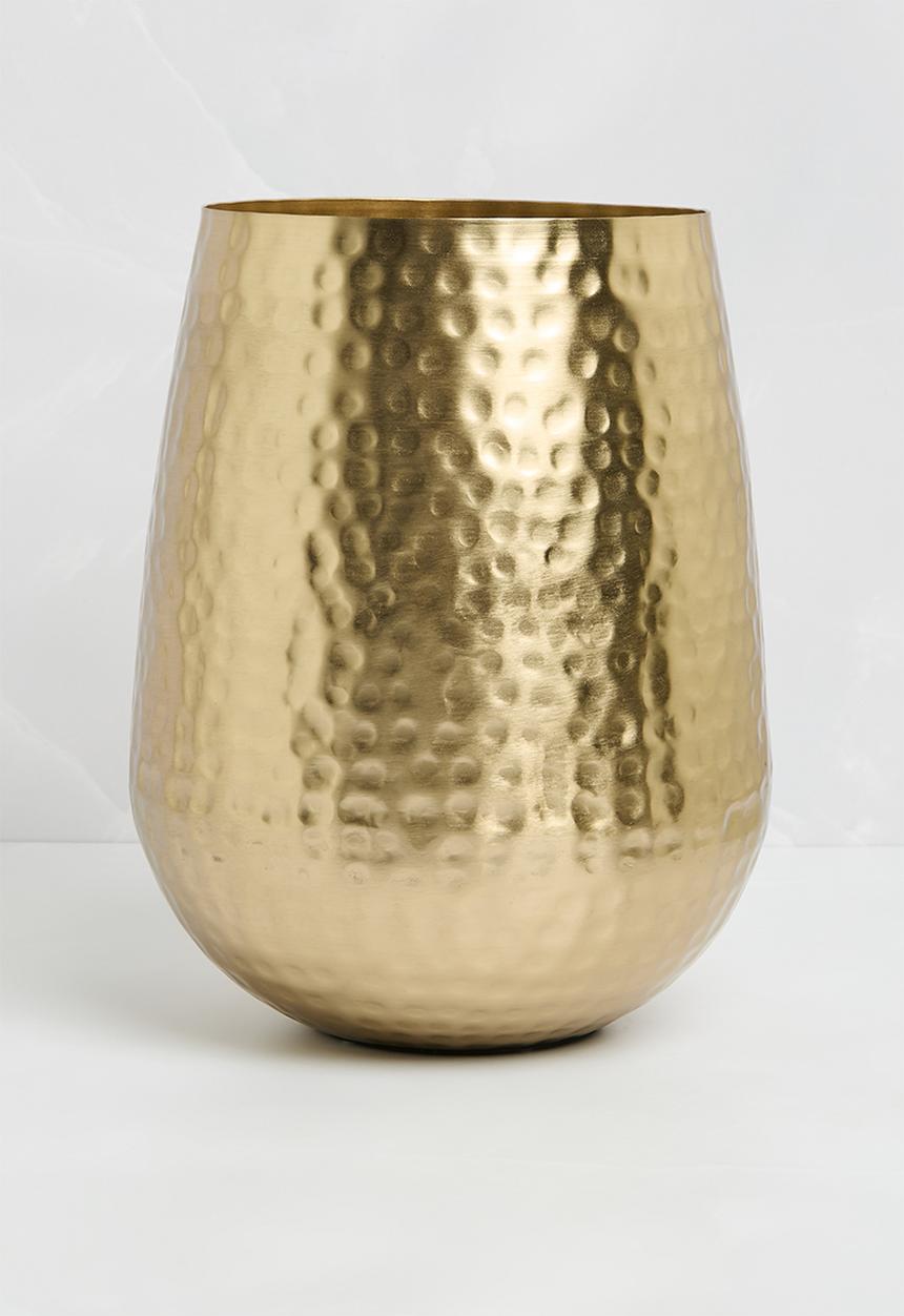 Sixth Floor - Textured Planter - Gold