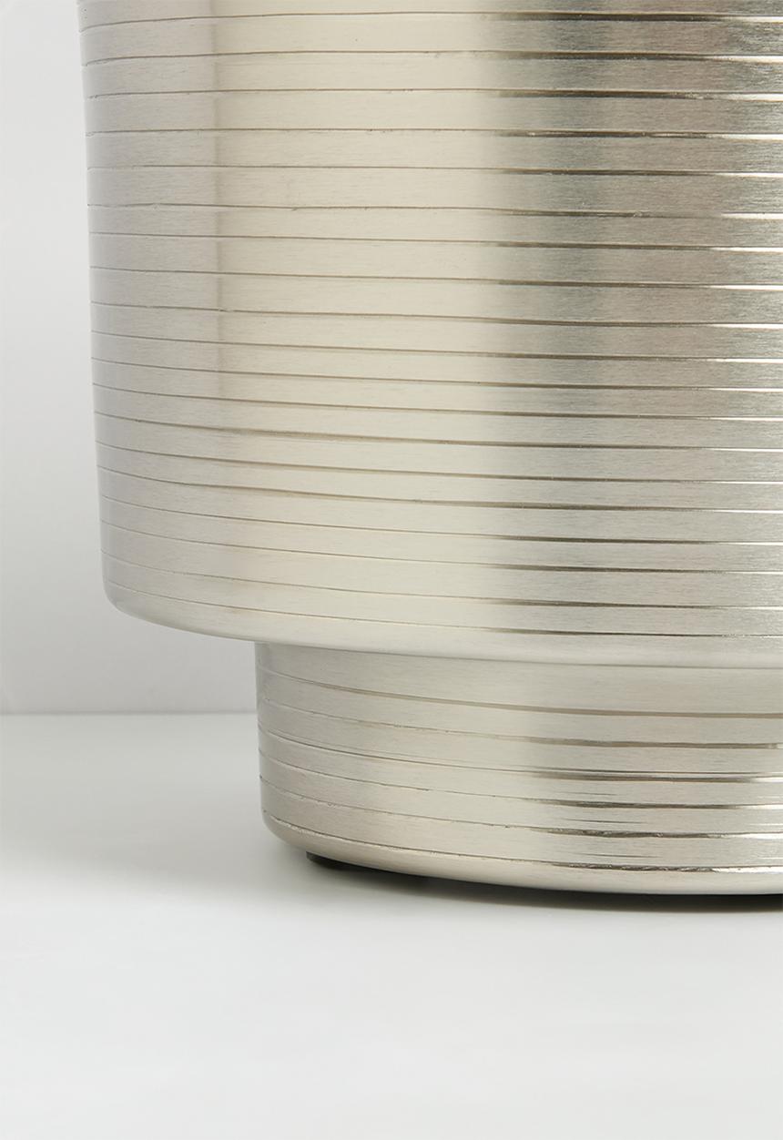 Sixth Floor - Textured Planter Brushed Chrome