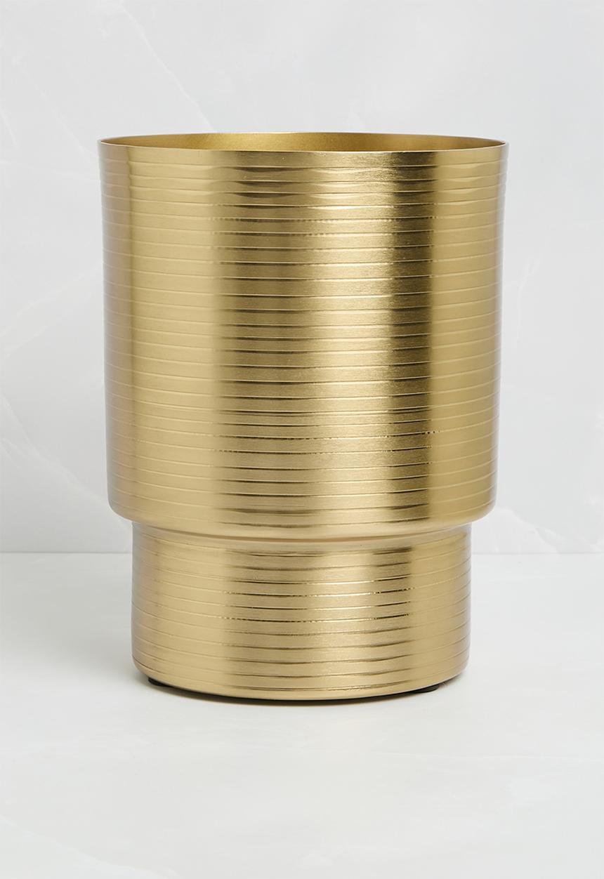 Sixth Floor - Ribbed Planter Gold